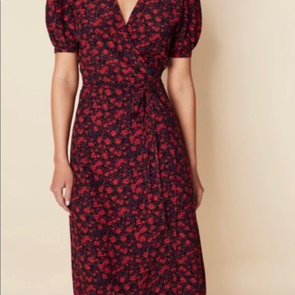 NWOT Sumaia Wrap Midi Dress Uma Floral Print - Picture 11 of 14